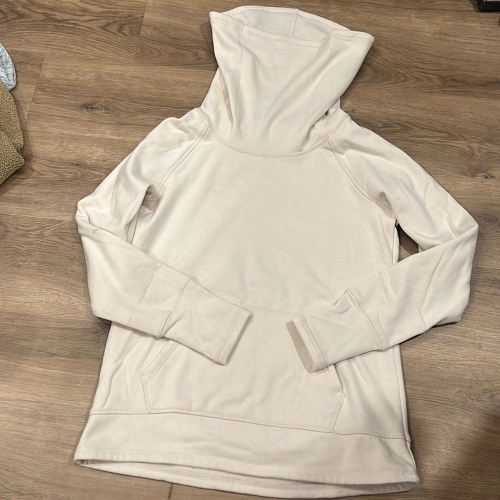 RBX creamy white soft cowl neck hoodie